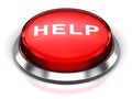 Red round Help button Royalty Free Stock Photo