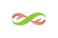 Creative Abstract Infinity Hands Leaf Symbol Logo Royalty Free Stock Photo