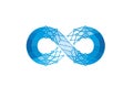 Creative Abstract Infinity Loop Technology Blue Logo