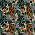 Creative abstract leopard skin seamless pattern. Textured camouflage background. Trendy animal fur wallpaper Royalty Free Stock Photo