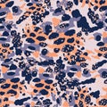 Creative abstract leopard skin seamless pattern. Textured camouflage background. Trendy animal fur wallpaper Royalty Free Stock Photo