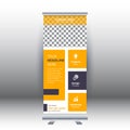 Creative abstract modern corporate business vertical roll up banner design template vector illustration concept exhibition Royalty Free Stock Photo