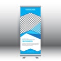 Creative abstract modern corporate business vertical roll up banner design template vector illustration concept exhibition Royalty Free Stock Photo