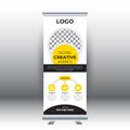 Creative abstract modern corporate business vertical roll up banner design template vector illustration concept exhibition Royalty Free Stock Photo