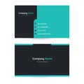 Creative and Abstract modern Double-sided business card in gray and blue colors.