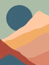 Creative abstract mountain landscape background Royalty Free Stock Photo