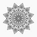 Creative Abstract Ornament Round Mandala Pattern Coloring Book Royalty Free Stock Photo