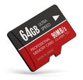 High speed 64GB MicroSD flash memory cards Royalty Free Stock Photo