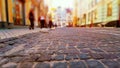 Old town street in retro colors Royalty Free Stock Photo