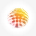 Creative abstract, vibrant and colorful icon Sphere Globe Royalty Free Stock Photo