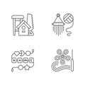 Creative activities linear icons set