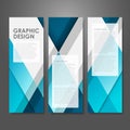 Creative advertising banner template in blue