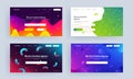 Creative Agency landing page design with different abstract pattern background