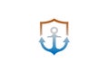 Creative Anchor Shield Logo