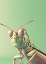 grasshopper in sunglass shade glasses isolated on solid pastel background