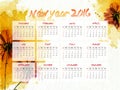 Creative Annual Calendar for New Year 2016.