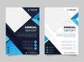 Creative annual report design template. Corporate business flyer template