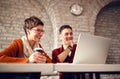 Creative architect people working together at desk on computer Royalty Free Stock Photo