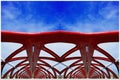 Creative architecture of peace bridge in Calgary Canada.