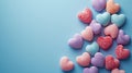 Creative arrangement of candy hearts, conveying messages of love and sweetness Royalty Free Stock Photo