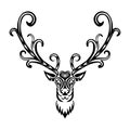 Creative art icon stylized deer