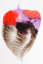 Creative art paint, modern abstractionism, heart