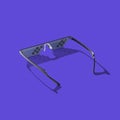 Creative art protective pixel glasses with shadows.