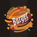 Creative artistic burger illustration design