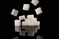 Creative atmosphere of a pile of sugar cube