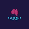 Creative australia record logo design