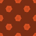 Creative autumn seamless pattern. Hand Drawn spider web textures.