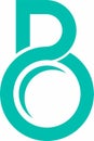 creative B logo template with moon shape
