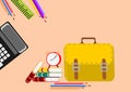 Creative Back to school set .Illustration