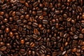 Creative backdrop made of coffee beans. Love coffee concept Royalty Free Stock Photo