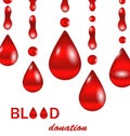 Creative Background for Blood Donation. Poster for World Blood Donor Day Royalty Free Stock Photo