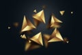 Creative background, Gold on a dark background, 2019 Happy new year, . New year for decoration, celebration, congratulation. copy Royalty Free Stock Photo