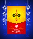 Creative background of Happy Navratri/ Durga Puja celebration Royalty Free Stock Photo