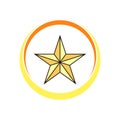 Creative badge texas star vector