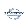 Creative Badminton logo Design Vector Art Logo