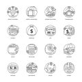 Creative Banking And Finance Icon Set