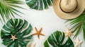 creative banner depicitng summer, minimalistic, ideas for posters or ads Royalty Free Stock Photo