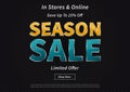 Creative banner Season Sale Save Up To