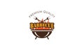 Creative barbecue logo template with details