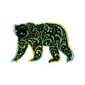 Creative bear shape. Ornamental Design