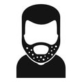 Creative beard icon simple vector. Smile older Royalty Free Stock Photo