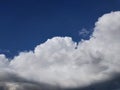 Creative beautiful cumulonimbus clouds visible in the dramatic evening sky Royalty Free Stock Photo