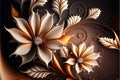 Creative and beautiful floral pattern, 3d rendering