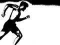 A creative beautiful runing man vector illustration design