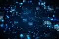 Creative binary coding backdrop. Software programming code. Royalty Free Stock Photo