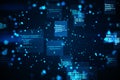 Creative binary coding background. Software programming code. Royalty Free Stock Photo